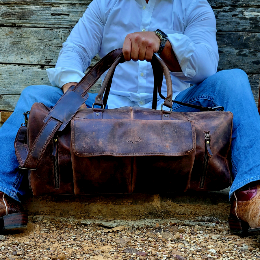 Roosevelt Leather Duffle Bag  Leather Weekend Bag For Men