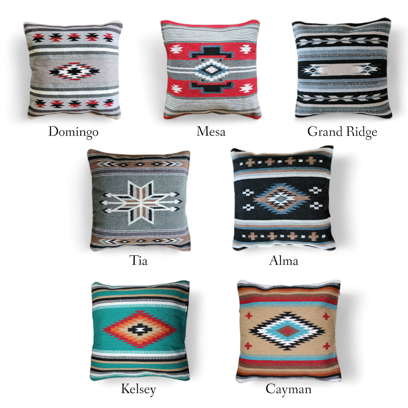 20 X 20 Handwoven Wool Southwestern Pillows - Western Pillow Covers - Ranch Junkie Mercantile LLC 