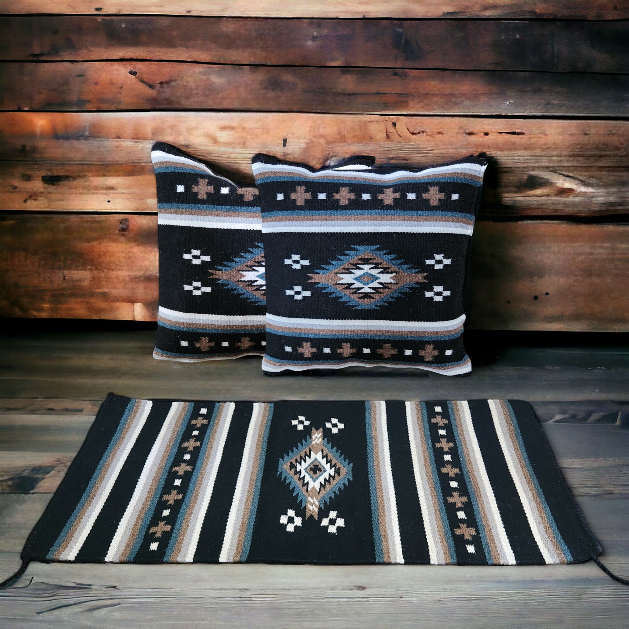 Bundle Deal Alma Southwestern Rug + Alma Southwestern Pillow Bundle