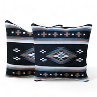 20 X 20 Handwoven Wool Southwestern Pillows - Western Pillow Covers - Ranch Junkie Mercantile LLC 