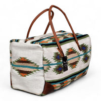 Bundle Deal Aspen Wool Southwestern Aztec Large Weekender Duffel Bag + Handwoven Wool Tote Purse - Ranch Junkie Mercantile LLC 