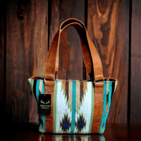 Bundle Deal-Aspen Southwestern Handwoven Wool Leather Weekender + Aspen Handwoven Wool Tote Purse - Ranch Junkie Mercantile LLC 