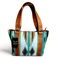 Bundle Deal-Aspen Southwestern Handwoven Wool Leather Weekender + Aspen Handwoven Wool Tote Purse - Ranch Junkie Mercantile LLC 