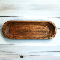 38"-40" Long Extra Large Wood Dough Bowl- Extra Long Wood Decorative Bowl- The Big Bend Large Dough Bowl - Ranch Junkie Mercantile LLC 