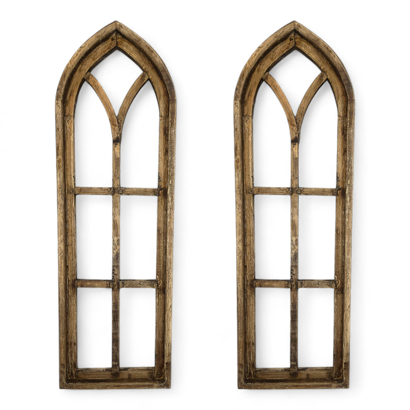 37" X 12" Farmhouse Rustic Wooden Wall Window Arches Rustic Brown Dandelion - Ranch Junkie Mercantile LLC 