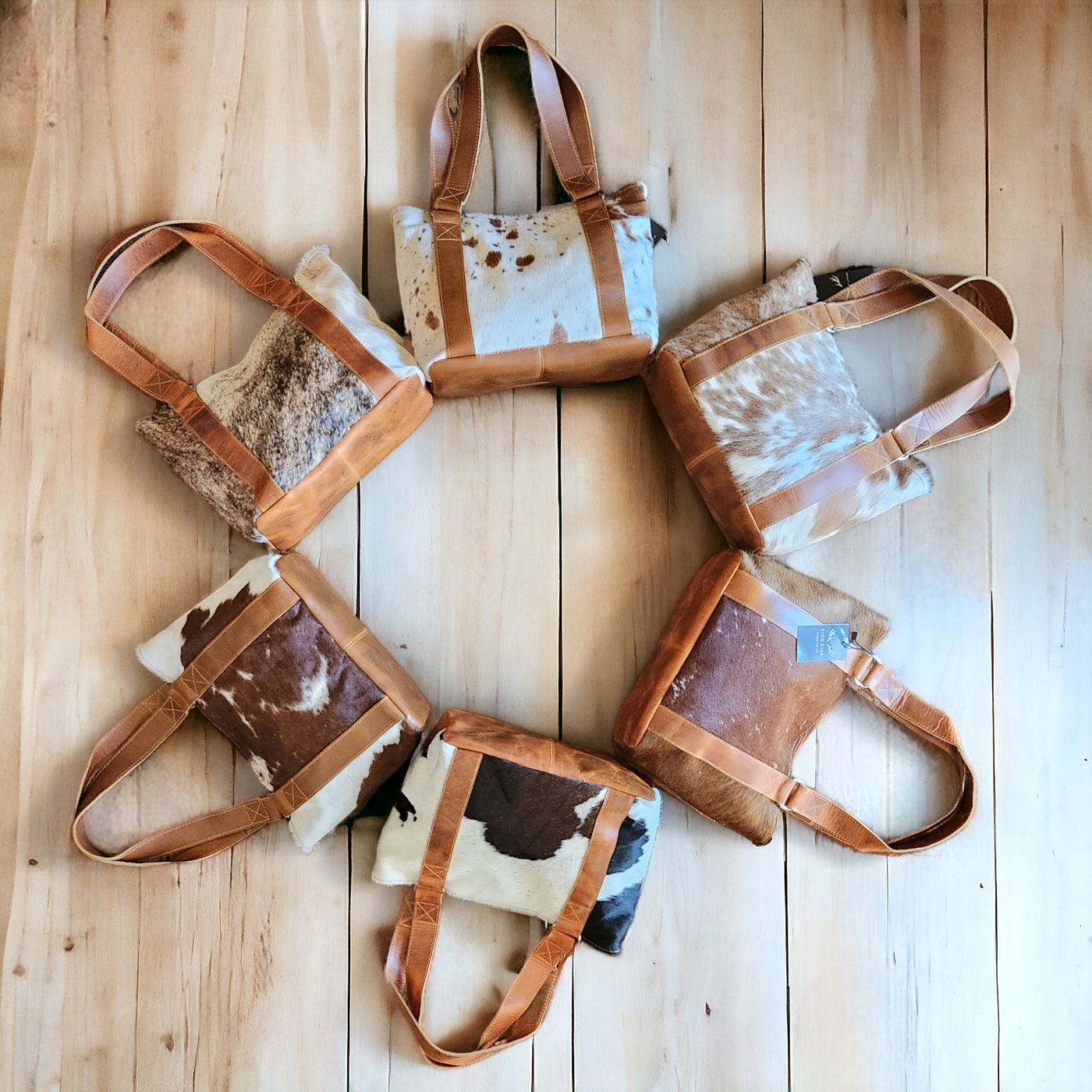 Bundle Deal Highlands Cowhide Tote Purse Saddle + Envelope Cowhide Large Wallet Saddle - Ranch Junkie Mercantile LLC 