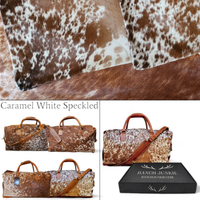 Saddle Large Genuine Cowhide Weekender Highlands Cowhide Duffel - Ranch Junkie Mercantile LLC 