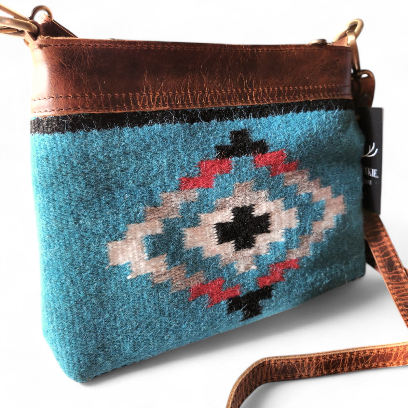 Catalina Handcrafted Saddle Blanket And Vintage Leather Crossbody - Ranch Junkie Mercantile LLC 