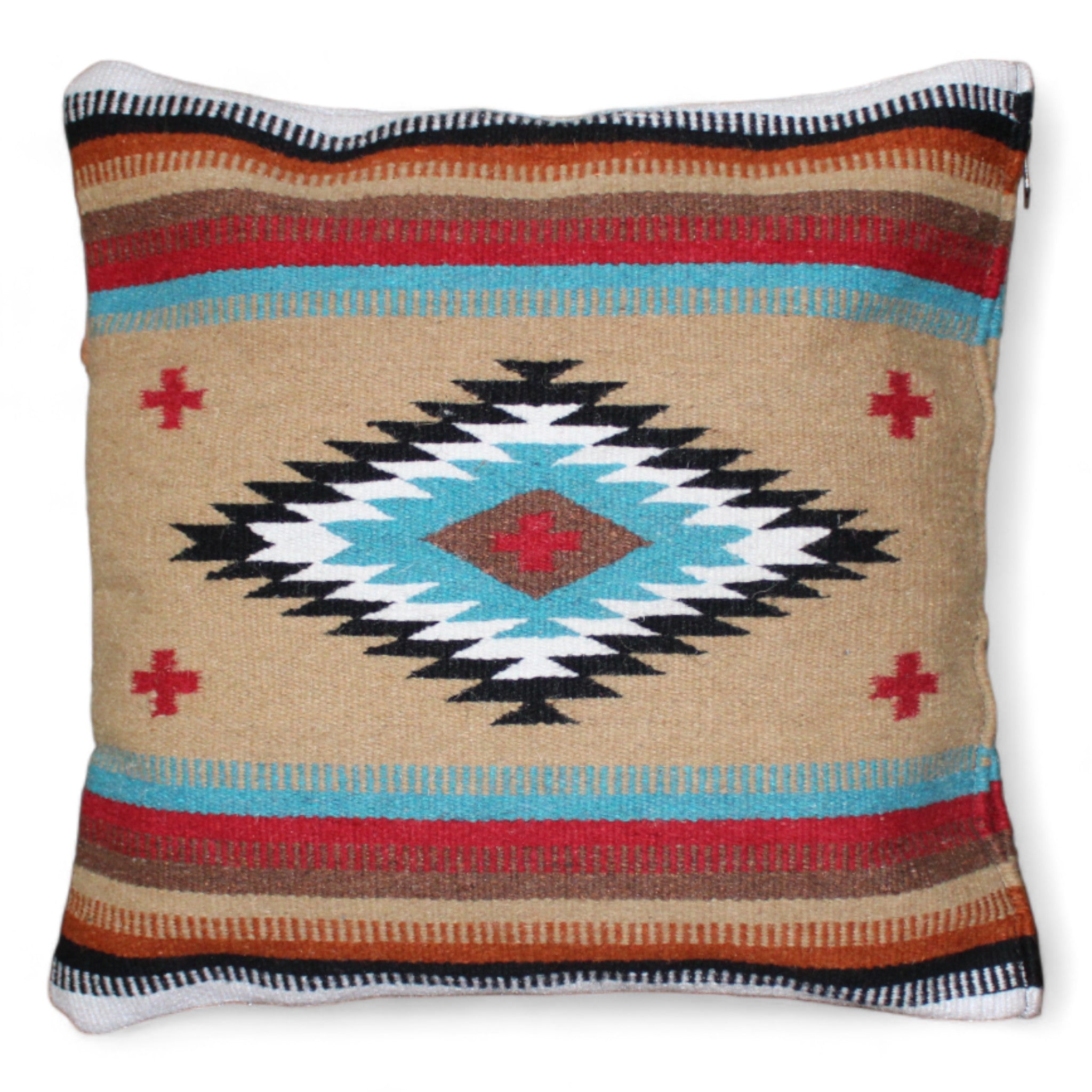 20 X 20 Handwoven Wool Southwestern Pillows - Western Pillow Covers - Ranch Junkie Mercantile LLC 