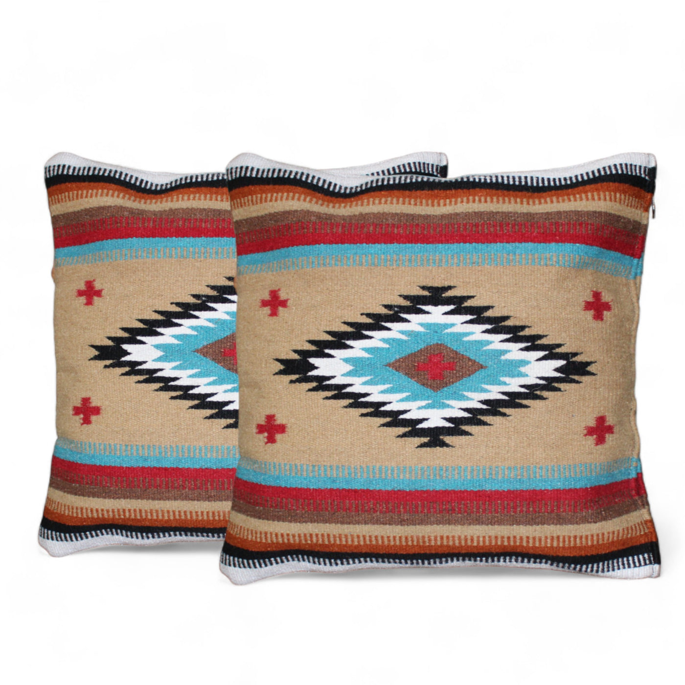 20 X 20 Handwoven Wool Southwestern Pillows - Western Pillow Covers - Ranch Junkie Mercantile LLC 