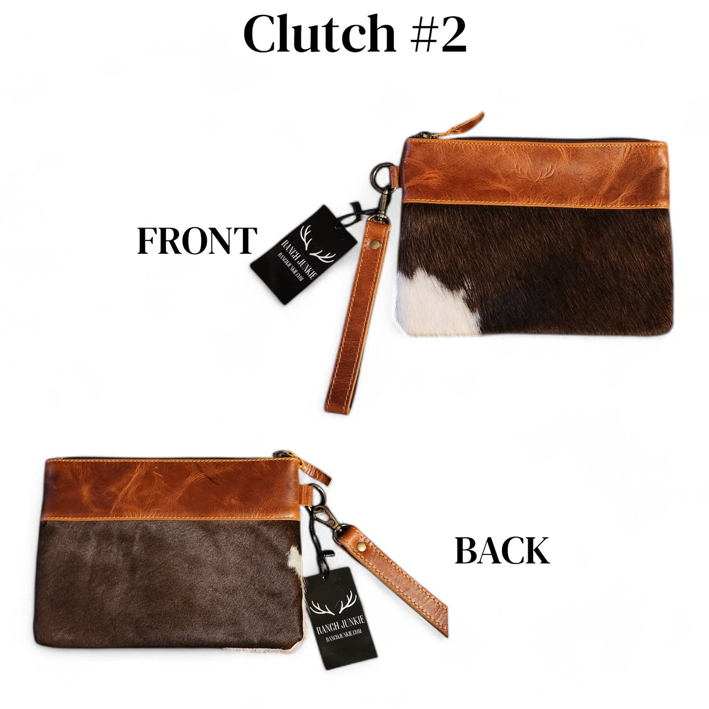 Sample Sale Highlands Genuine Cowhide Wristlet Clutch Bag - Ranch Junkie Mercantile LLC 