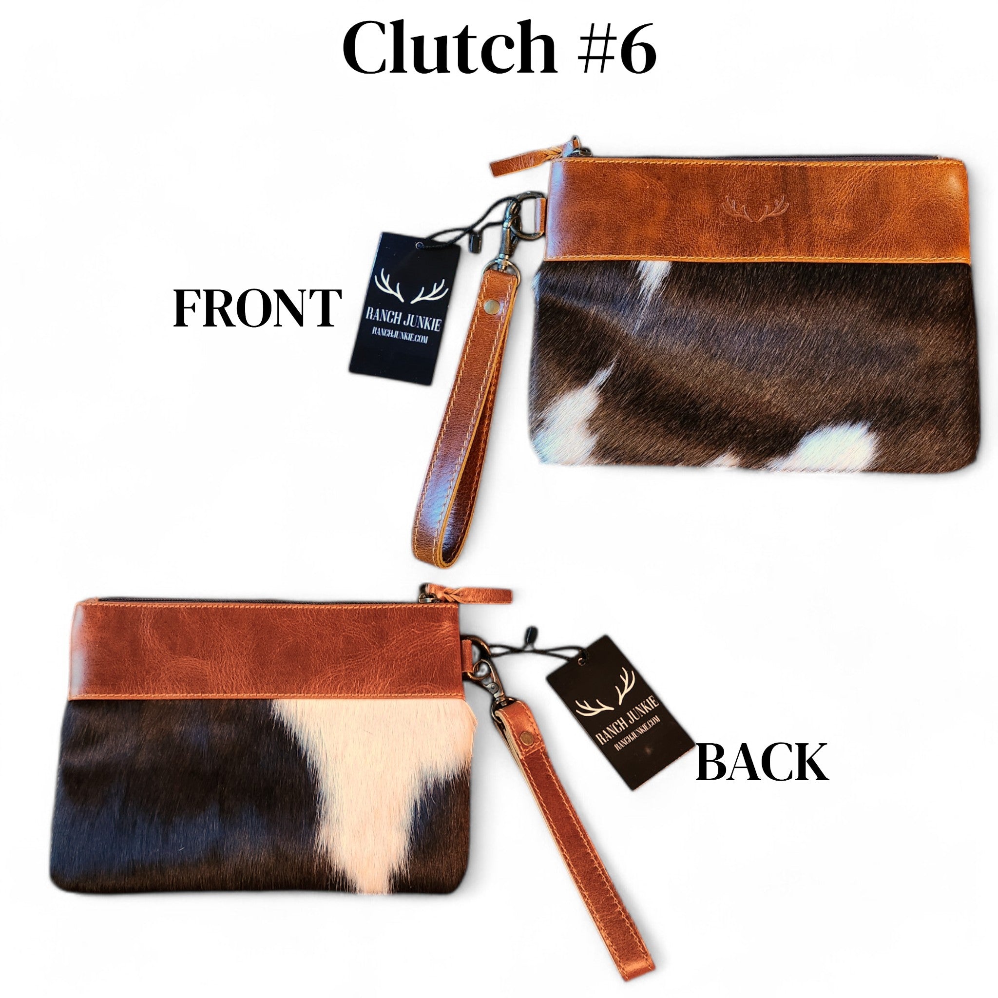 Sample Sale Highlands Genuine Cowhide Wristlet Clutch Bag - Ranch Junkie Mercantile LLC 