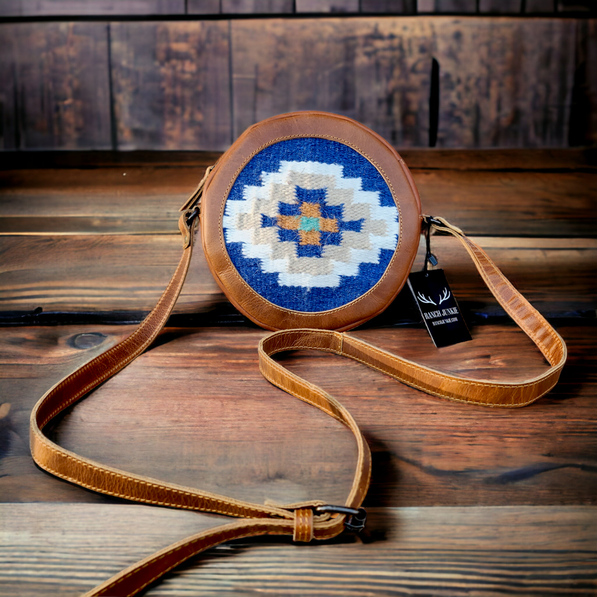 Bundle Deal Dakota Boho Aztec Saddle Blanket Large Weekender Southwestern Duffel Bag + Dakota Canteen Crossbody - Ranch Junkie Mercantile LLC 