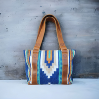 Bundle Deal Dakota Wool Southwestern Aztec Large Weekender Duffel Bag + Handwoven Wool Tote Purse - Ranch Junkie Mercantile LLC 