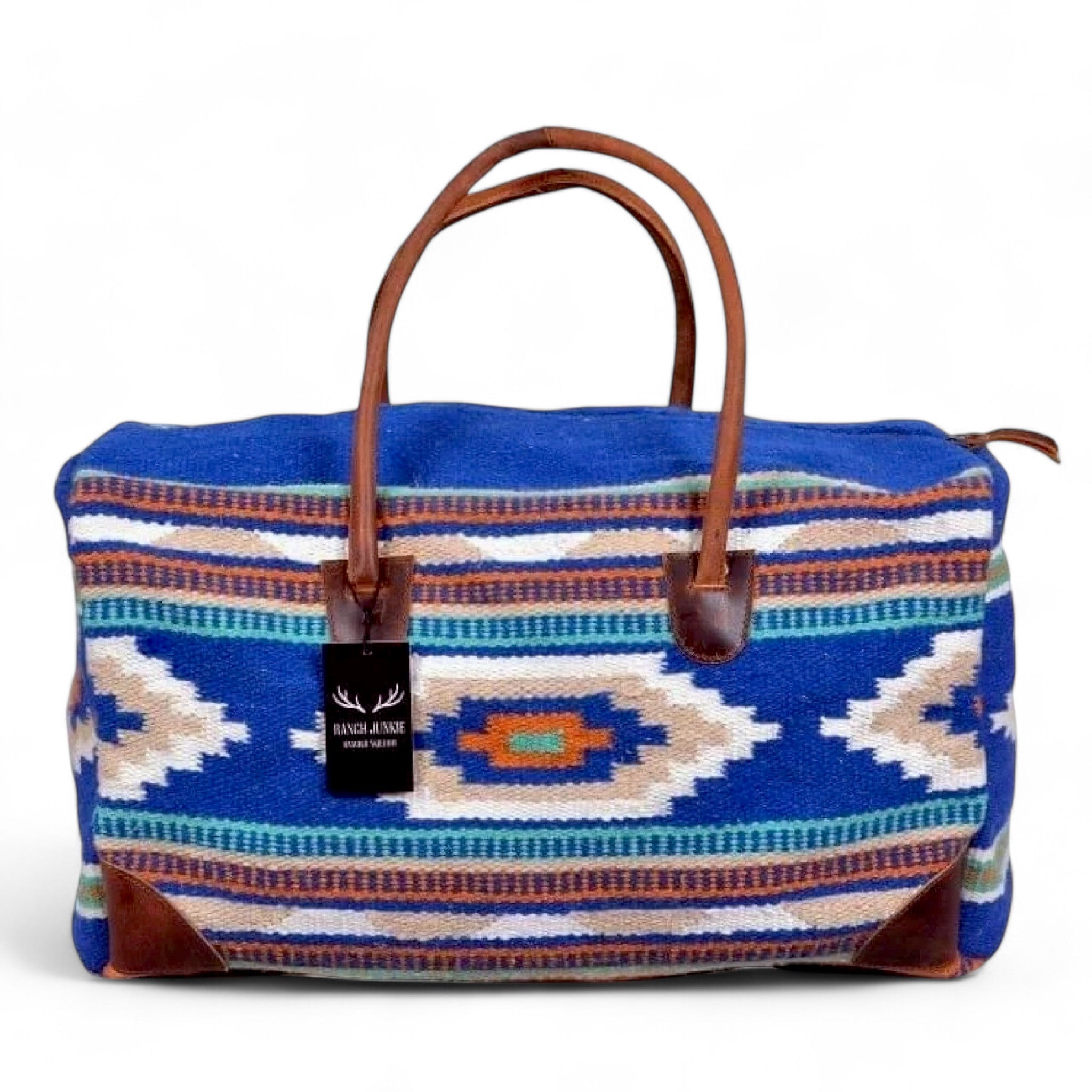 Bundle Deal Dakota Wool Southwestern Aztec Large Weekender Duffel Bag + Handwoven Wool Tote Purse - Ranch Junkie Mercantile LLC 