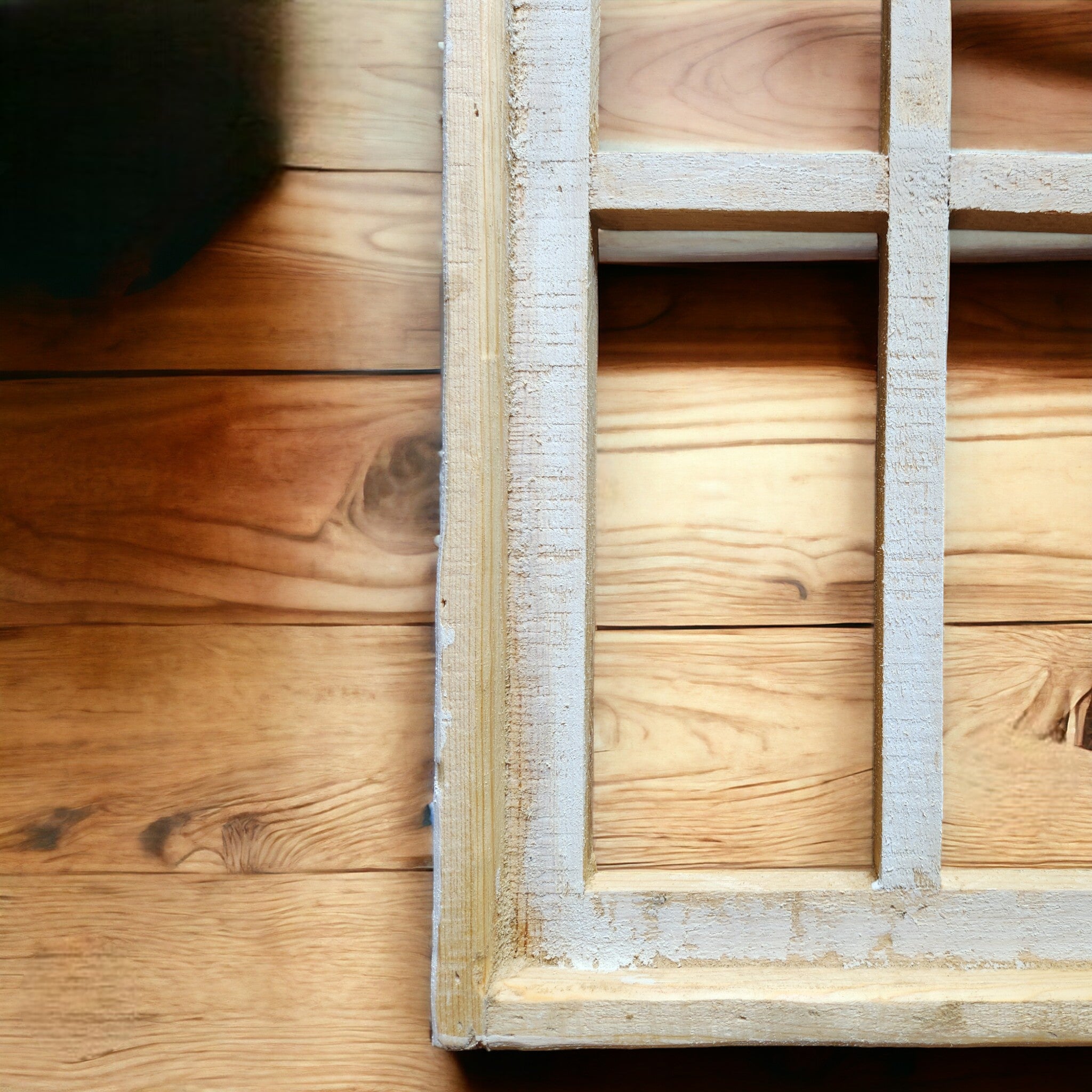 37" X 12" Farmhouse Wooden Wall Window Arches -Rustic Cathedral Wood Window- Dandelion - Ranch Junkie Mercantile LLC 