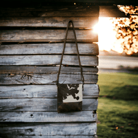 Bundle Deal Highlands Cowhide Crossbody Purse + Cowhide Credit Card Wallet - Ranch Junkie Mercantile LLC 