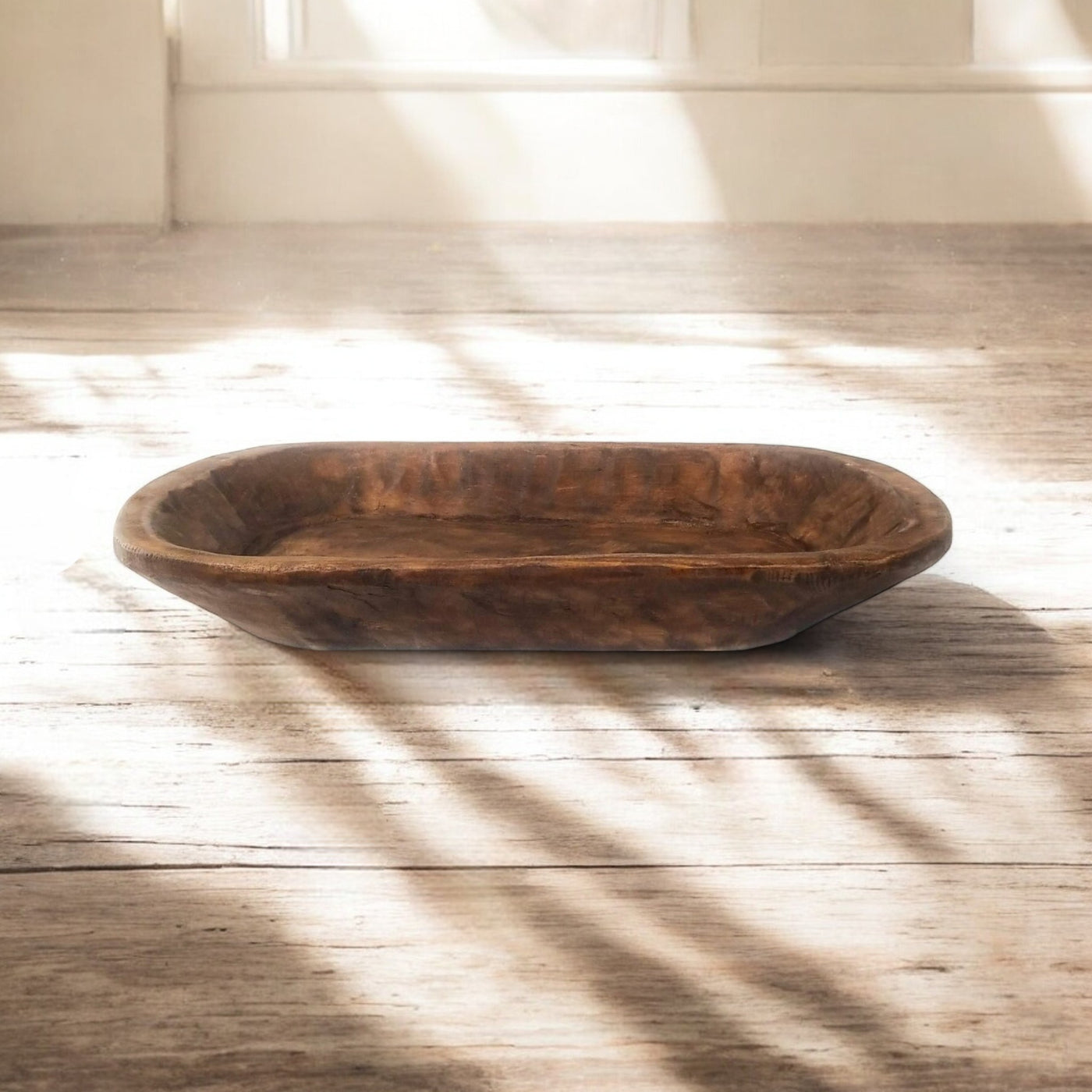 19"-22" Long Decorative Wood Dough Bowl - The Weston Dough Bowl - Ranch Junkie Mercantile LLC 