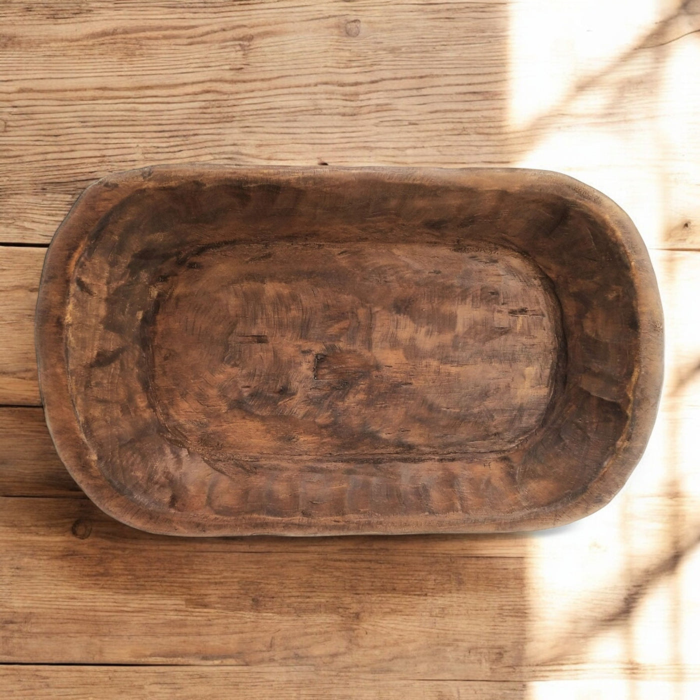 19"-22" Long Decorative Wood Dough Bowl - The Weston Dough Bowl - Ranch Junkie Mercantile LLC 