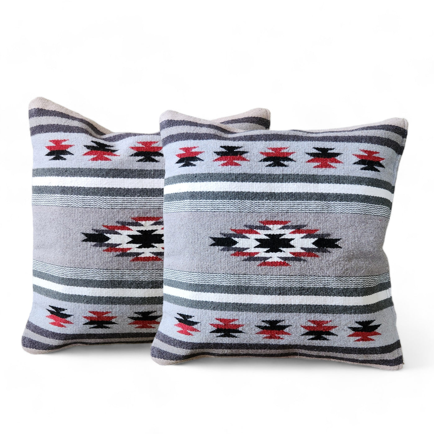 20 X 20 Handwoven Wool Southwestern Pillows - Western Pillow Covers - Ranch Junkie Mercantile LLC 