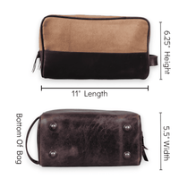 The Canvas/Leather Drifter Large Toiletry Bag - Ranch Junkie Mercantile LLC 