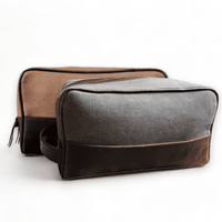 The Canvas/Leather Drifter Large Toiletry Bag - Ranch Junkie Mercantile LLC 