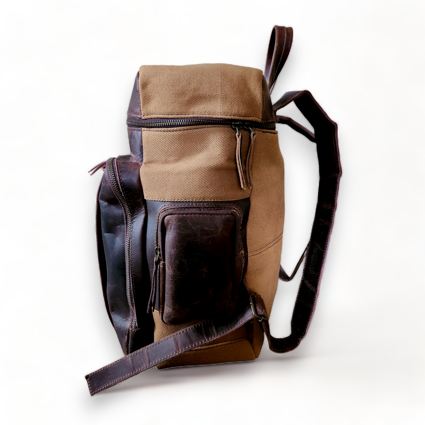 Bundle Deal Canvas/Leather Drifter Weekender Duffel Bag Tan + Drifter Backpack - Ranch Junkie Mercantile LLC 