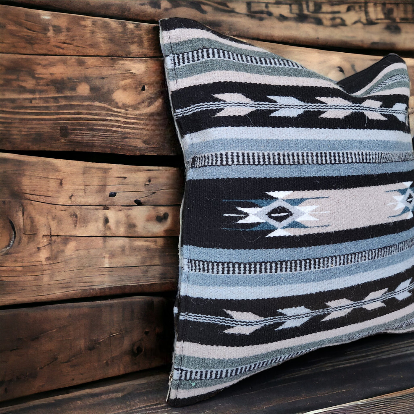 20 X 20 Handwoven Wool Southwestern Pillows - Western Pillow Covers - Ranch Junkie Mercantile LLC 