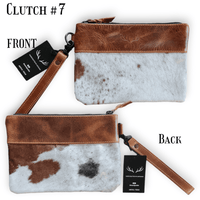 Sample Sale Highlands Genuine Cowhide Wristlet Clutch Bag - Ranch Junkie Mercantile LLC 