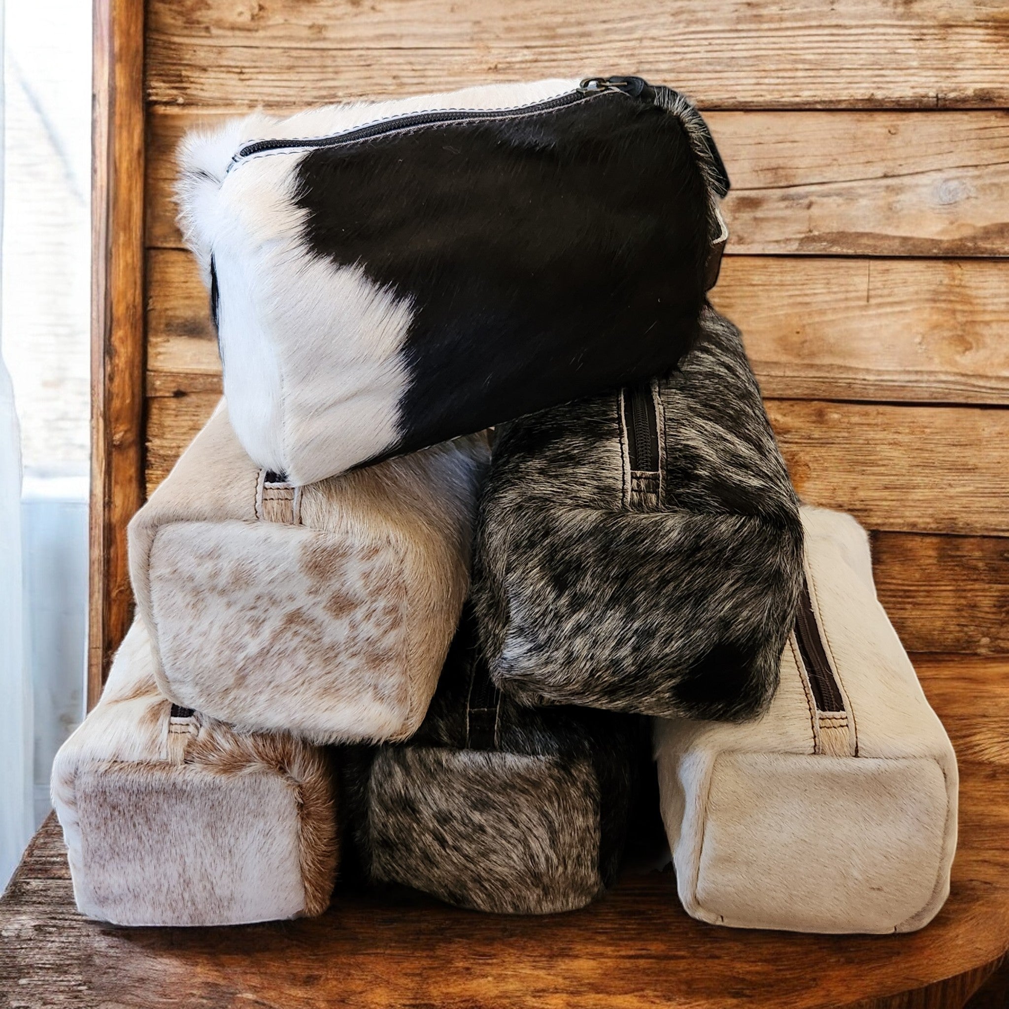 Cowhide Clutch, Hair selling on Hide Clutch, Purse, Wallet, Travel Pouch, Fur Clutch, Cowhide Fur Purse, Black Cowhide, White Cowhide, Makeup Bag