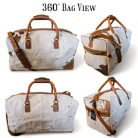 Sample Sale Highlands Saddle Large Genuine Cowhide Weekender Cowhide Duffel #12 - Ranch Junkie Mercantile LLC 