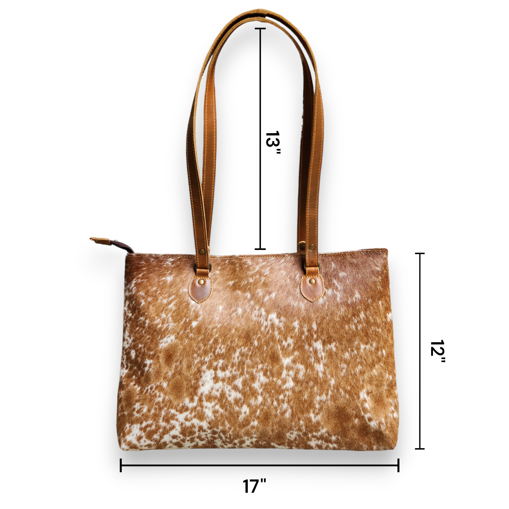 Bundle Deal Highlands Saddle Cowhide Large Tote + Credit Card Wallet - Ranch Junkie Mercantile LLC 