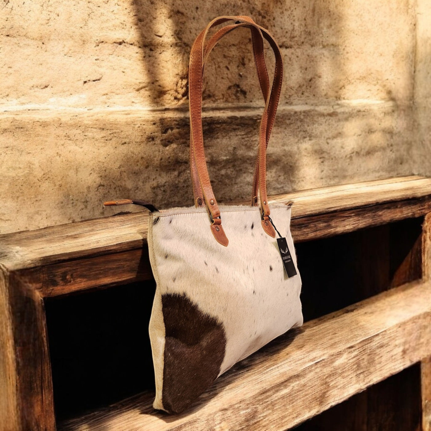 Sample Sale Highlands Genuine Cowhide Large Tote #1 - Ranch Junkie Mercantile LLC 