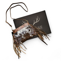 Highlands Handcrafted Cowhide And Vintage Leather Crossbody- Cowhide Crossbody - Ranch Junkie Mercantile LLC 