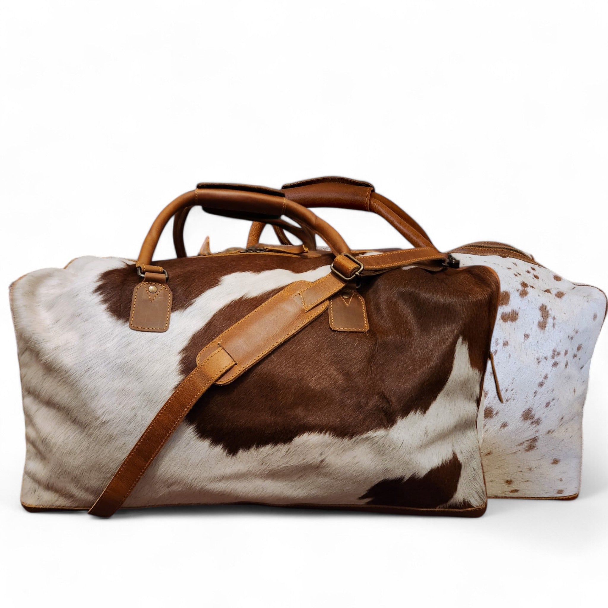 Cowhide overnight bag hotsell