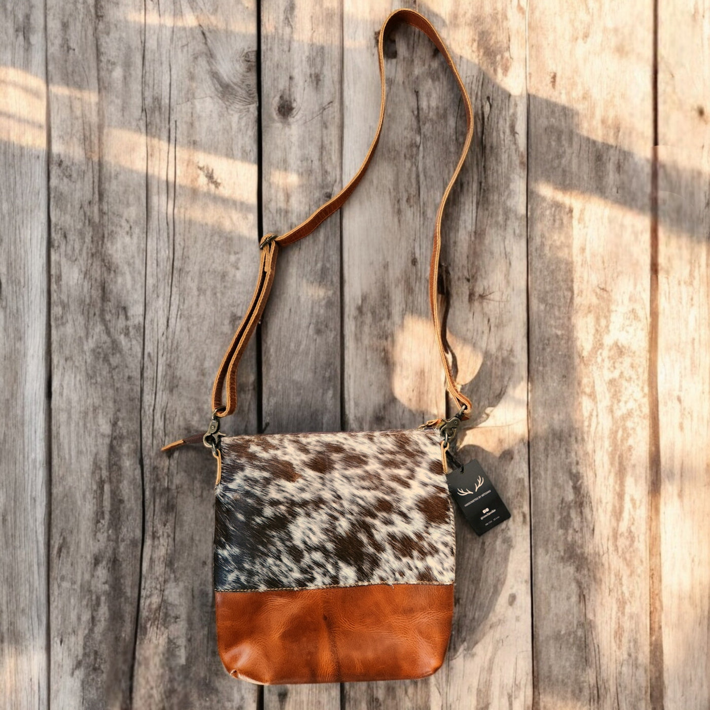 Sample Sale Highlands Genuine Cowhide Saddle Crossbody Bag Crossbody Purse #1 - Ranch Junkie Mercantile LLC 