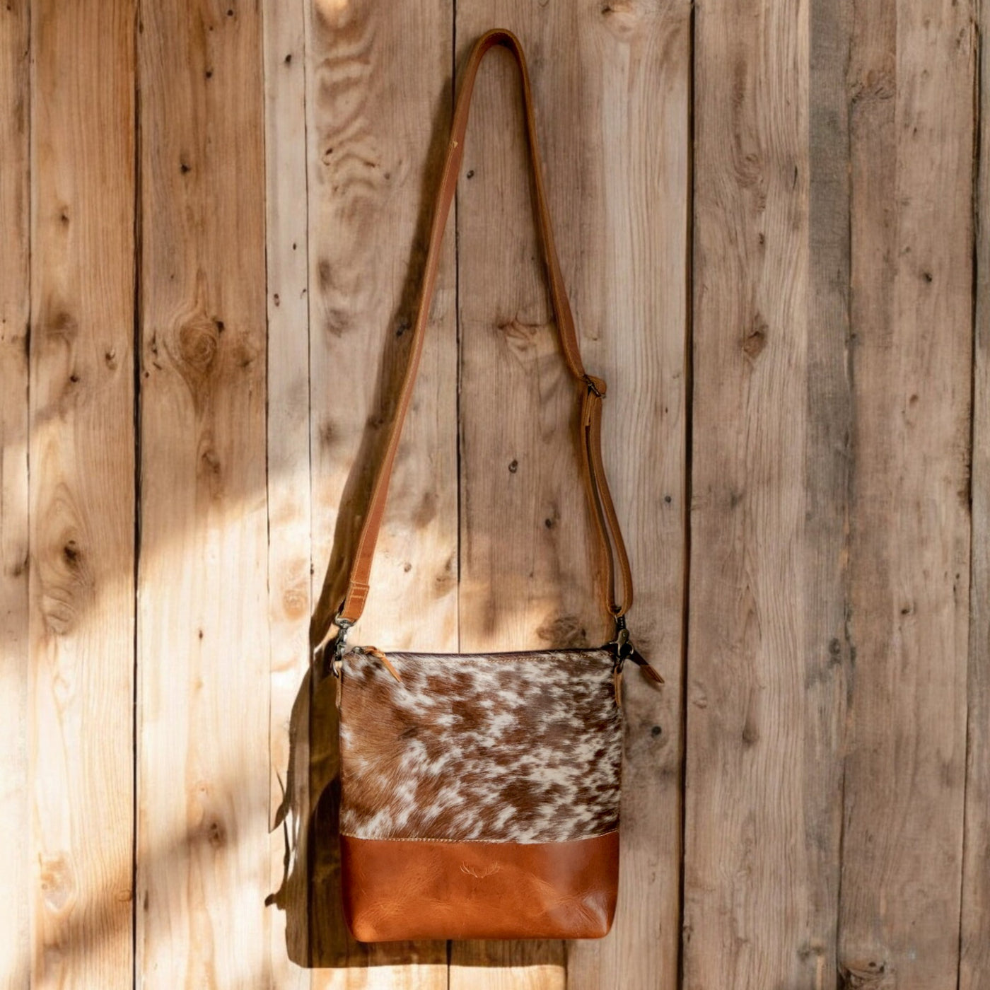 Sample Sale Highlands Genuine Cowhide Large Saddle Crossbody Bag Crossbody Purse #2 - Ranch Junkie Mercantile LLC 