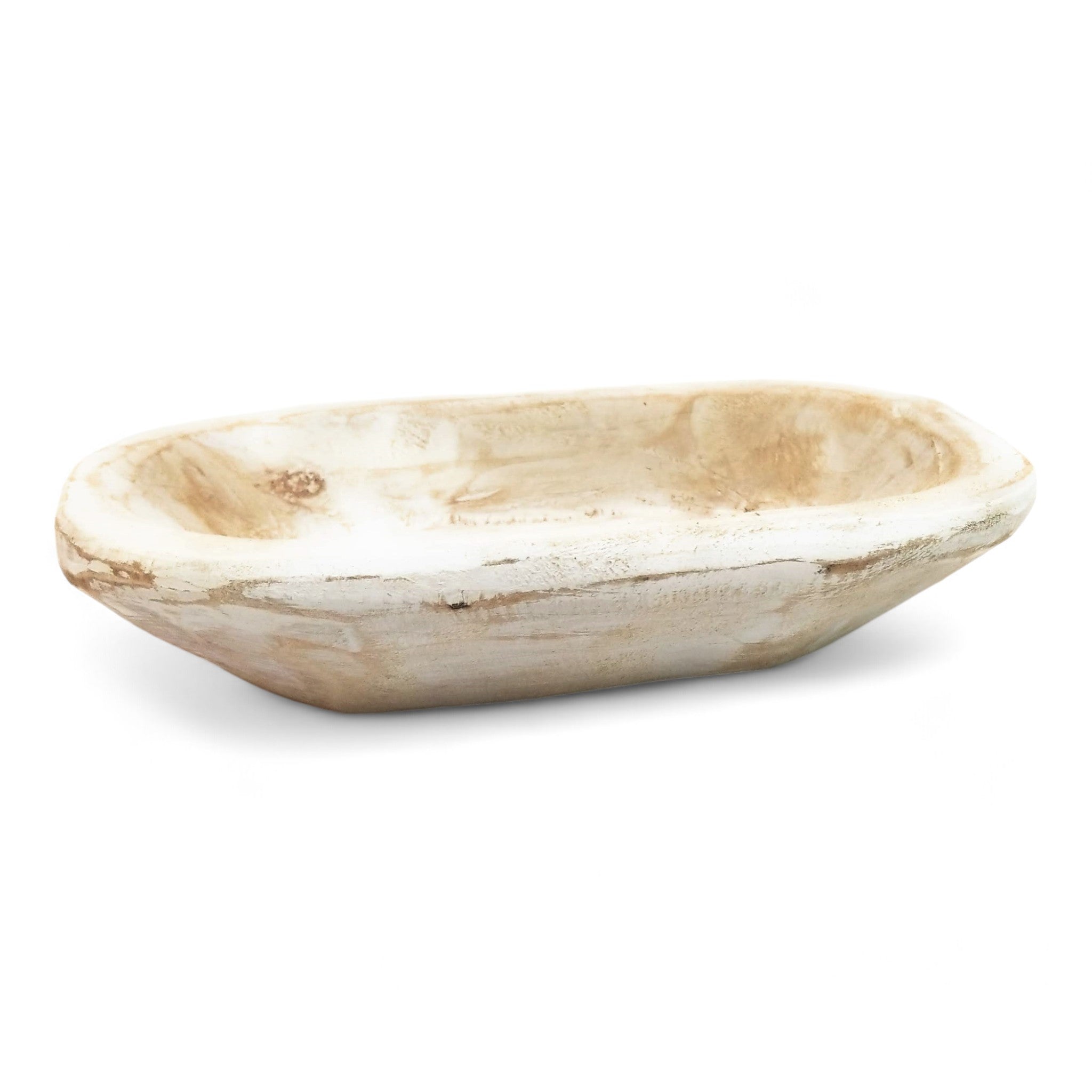 Home Decor #2-Mini Dough Bowl-5-6 x 9-10 x store 1.5-2 inches-Batea-Wood-Rustic-Carved-Handmade-Mini-Mini-Home Decor #2-Antiqued White