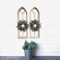 Ivory Point Farmhouse Wooden Wall Window Arches Set of 2 -3 Sizes - Rustic Cathedral Wood Windows - Ranch Junkie Mercantile LLC 