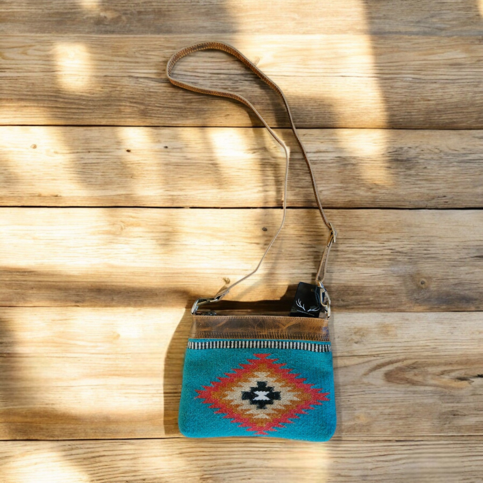 Highlands Handcrafted Cowhide And Vintage Leather Crossbody - Ranch Junkie Mercantile LLC 