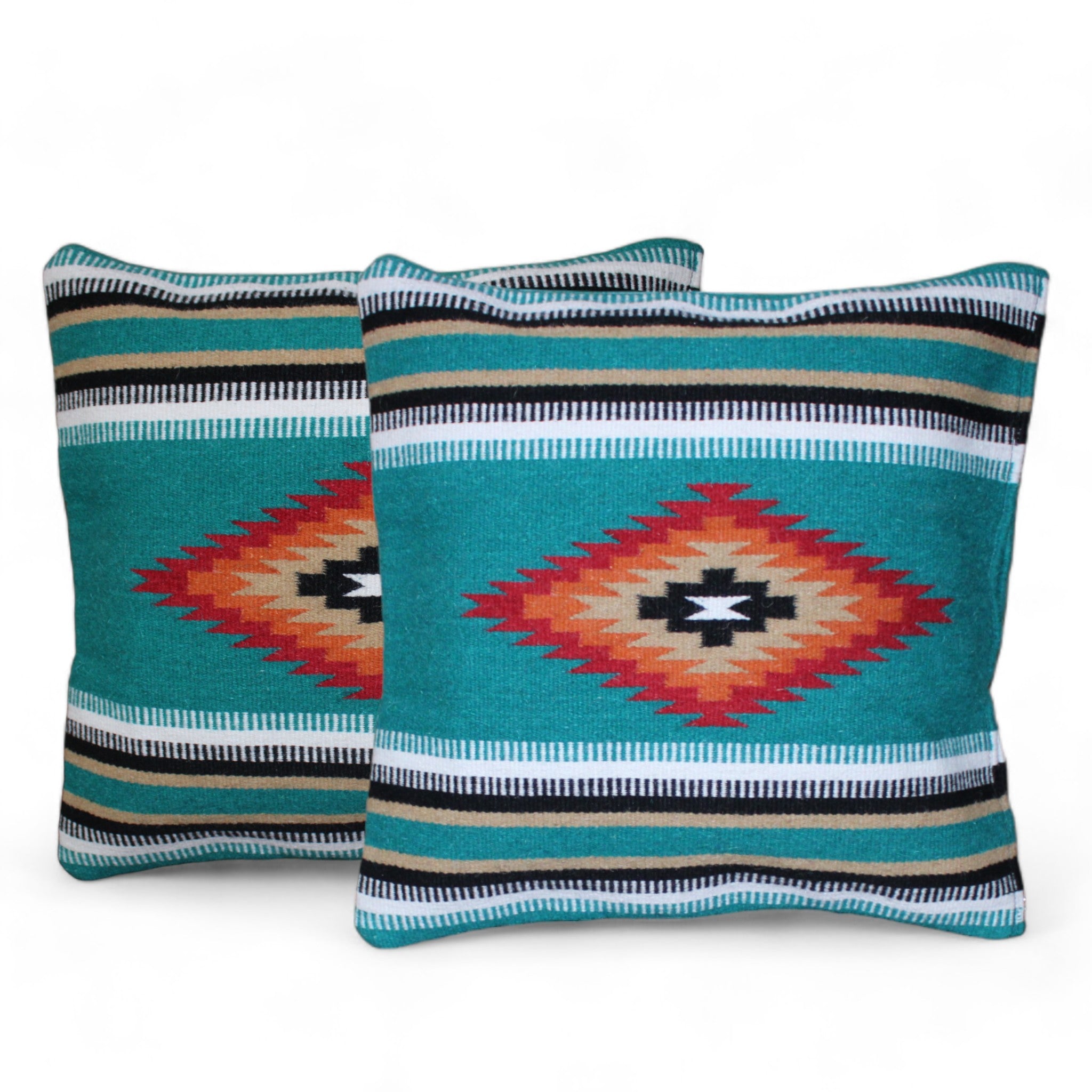 20 X 20 Handwoven Wool Southwestern Pillows - Western Pillow Covers - Ranch Junkie Mercantile LLC 