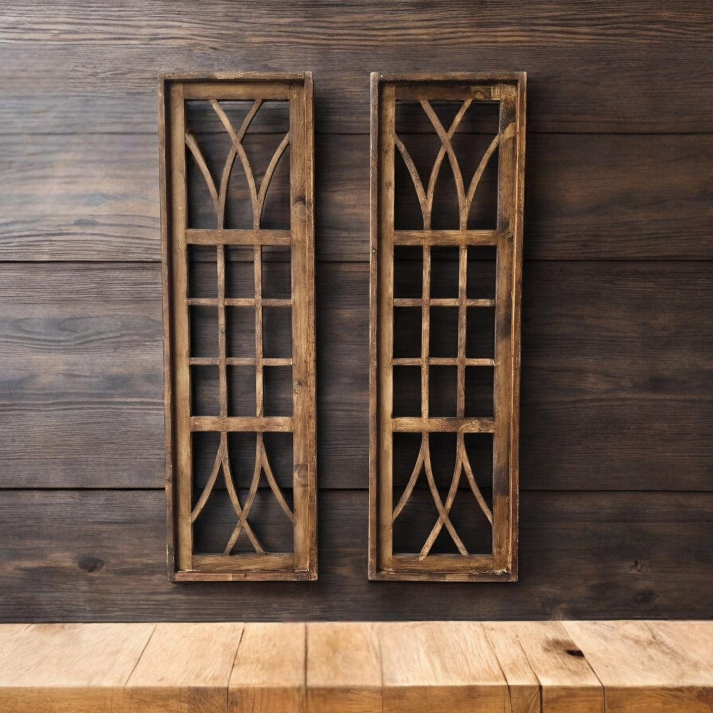 Farmhouse Wooden Wall Window Arch The Longview - TWO SIZES 48" And 60" - Ranch Junkie Mercantile LLC 