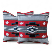 20 X 20 Handwoven Wool Southwestern Pillows - Western Pillow Covers - Ranch Junkie Mercantile LLC 