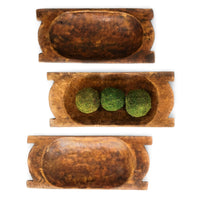 The Montana Dough Bowl Three Sizes, Table Center Piece, Decorative Bowl + Moss Balls - Ranch Junkie Mercantile LLC 