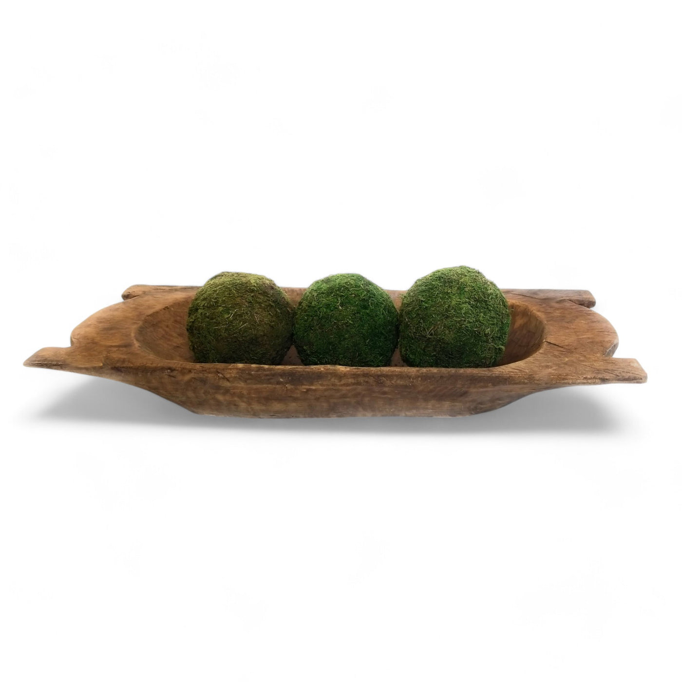 The Montana Dough Bowl Three Sizes, Table Center Piece, Decorative Bowl + Moss Balls - Ranch Junkie Mercantile LLC 