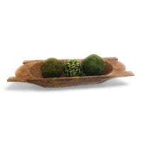 The Montana Dough Bowl Three Sizes, Table Center Piece, Decorative Bowl + Moss Balls - Ranch Junkie Mercantile LLC 