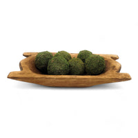 The Montana Dough Bowl Three Sizes, Table Center Piece, Decorative Bowl + Moss Balls - Ranch Junkie Mercantile LLC 