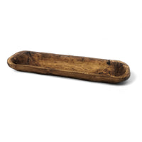 18"-21.5" Baguette Dough Bowl Three Colors,  The New Dawn Decorative Wood Bowl, Table Center Piece, Wood Bowl + Moss Balls - Ranch Junkie Mercantile LLC 