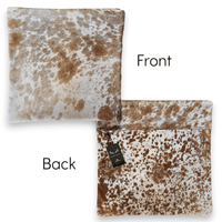 Highlands 18x18 Palomino Eclectic Mix Genuine Cowhide Pillow Covers Double Sided - Ranch Junkie Mercantile LLC