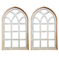 Farmhouse Wall Decor Window Arch - The Paradise Fields Large Wood Window Frame 2 Sizes 44" and 48" - Ranch Junkie Mercantile LLC 